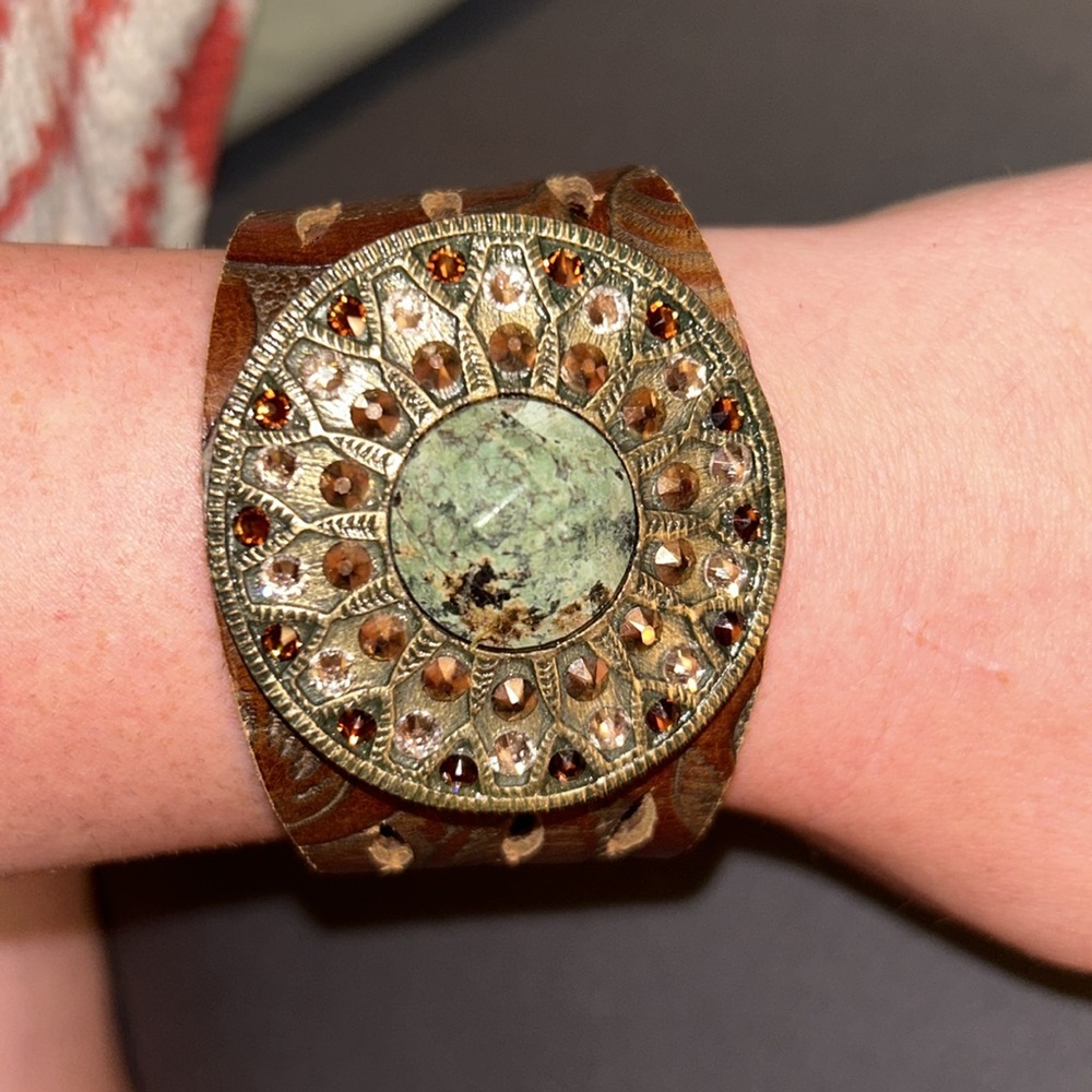 LeatherRock USA “Beverly” Cuff Bracelet